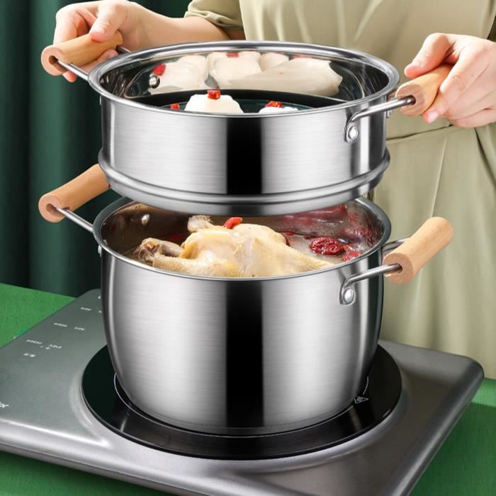 Grand Pot à Nouilles Zebra Chef 40 Cm - Inox - Fait Soupe Et Stock - Fabriqué En Thaïlande