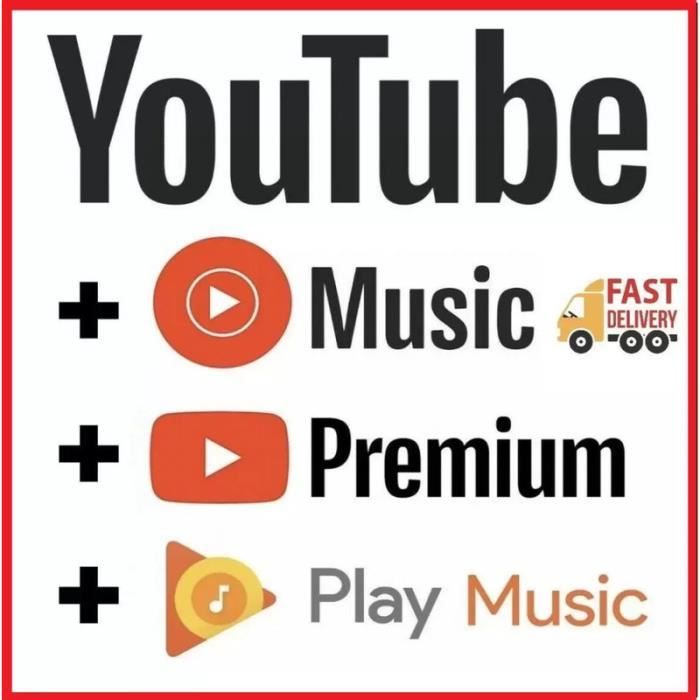 YouTube Premium et YouTube Music 12 Mois fonctionne sur le théâtre Android IOS PC Mac Home Entertainment