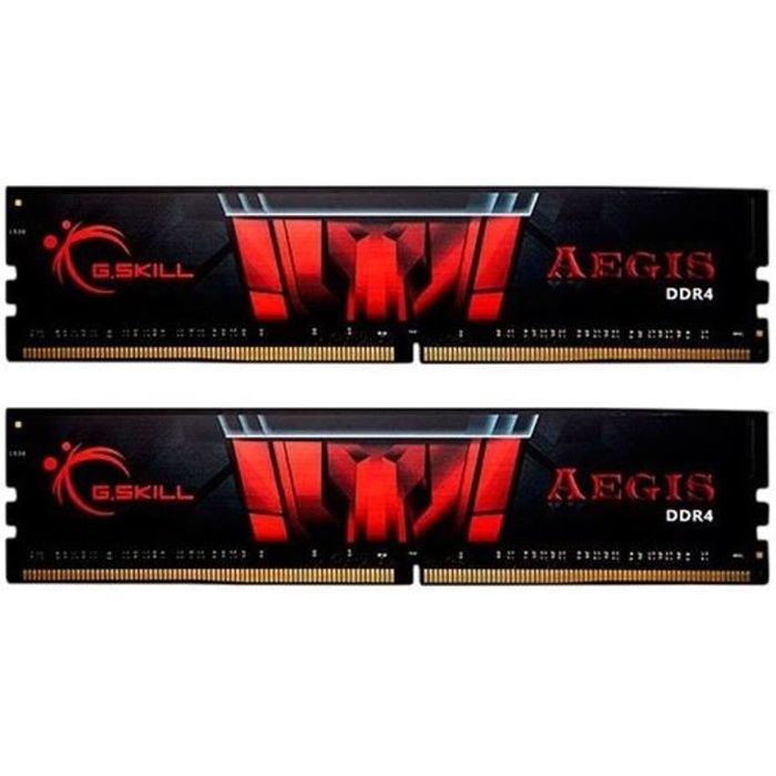 Vente Memoire PC GSKILL -  Mémoire PC RAM - Aegis DDR4 - 32 Go (2X16 Go) - 3000Mhz - CAS 16 (F4-3000C16D-32GISB) pas cher