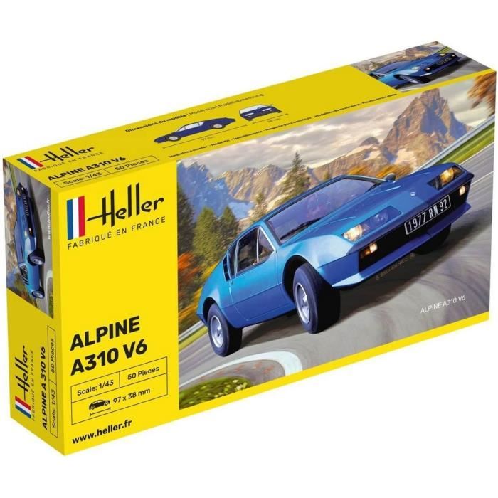 Maquette voiture - HELLER - Alpine A310 - Plastique - Coloris Unique - 50 pièces - Adulte