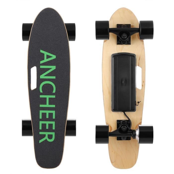 Skateboard Électrique Caroma 70cm - 20km/h, Portée 6-10km - Pour Débutants