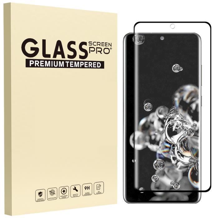 Verre Trempe pour Samsung Galaxy S20 ULTRA [Pack 3] Film Transparent  Intégral Bord Noir Vitre Protection Ecran Phonillico®