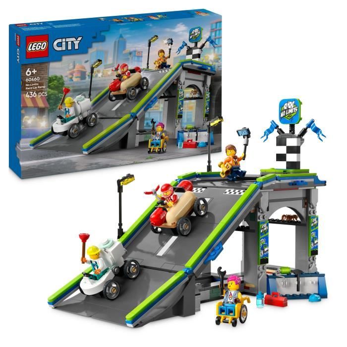 LEGO City 60460 Zéro limite : rampe pour bolides de course - Jeu de construction dès 6 ans