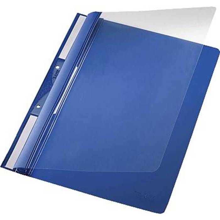 Chemise Coin Transparente Leitz – PVC Lisse, 0,15 Mm – Format A4 – Rouge – Capacité 40 Feuilles