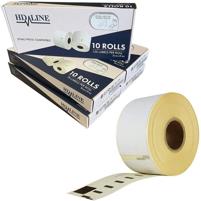 Leyf Dymo 99014 Lot De 2 Rouleaux 220 Étiquettes Compatibles 54x101 Mm - Blanc