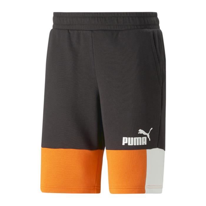 Short Noir/Orange Homme Puma Ess Block