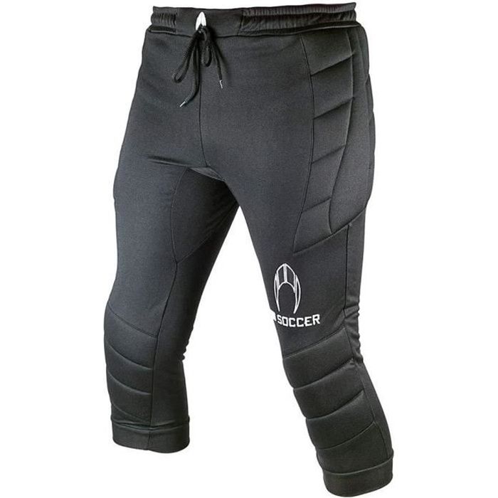 ho soccer pantalon gardien de but enfant trousers 3/4 logo noir 6a