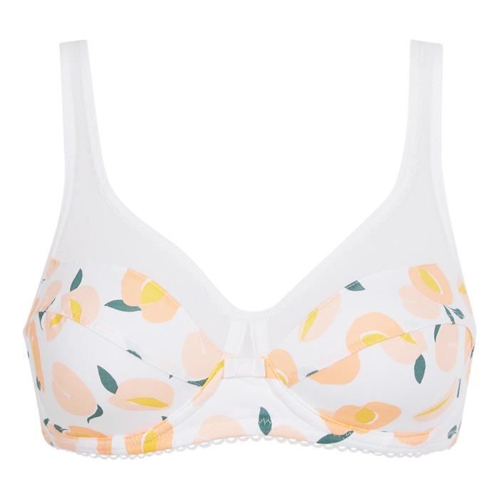 Soutien-Gorge Dim Generous Rouge à Fleurs Retro Daisy - Taille 95E, Neuf Avec Étiquettes, Avec Armature