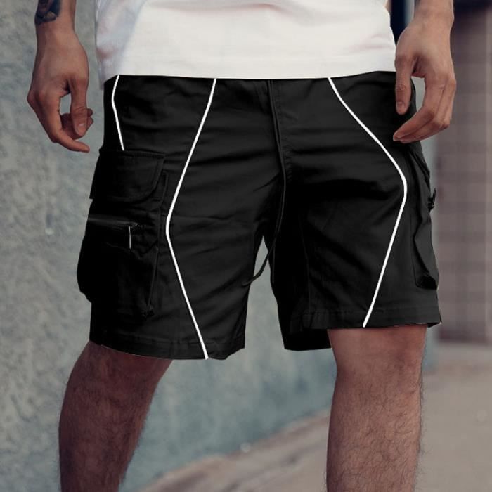 Short cargo sales noir homme
