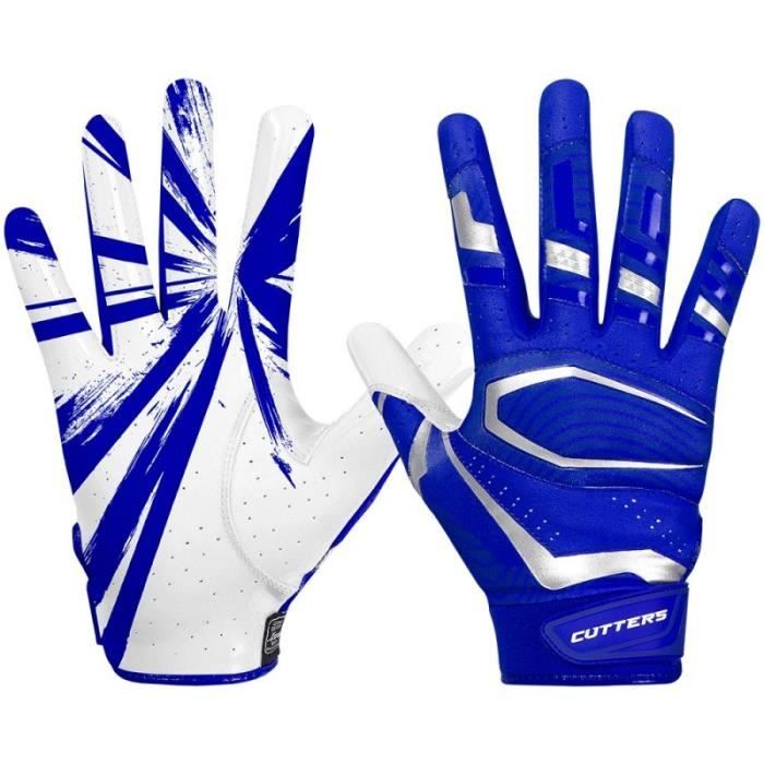 Gants De Football Américain Cutters S252 Rev 3.0 Noir - Grip C-TACK Extrême Pour Receveurs