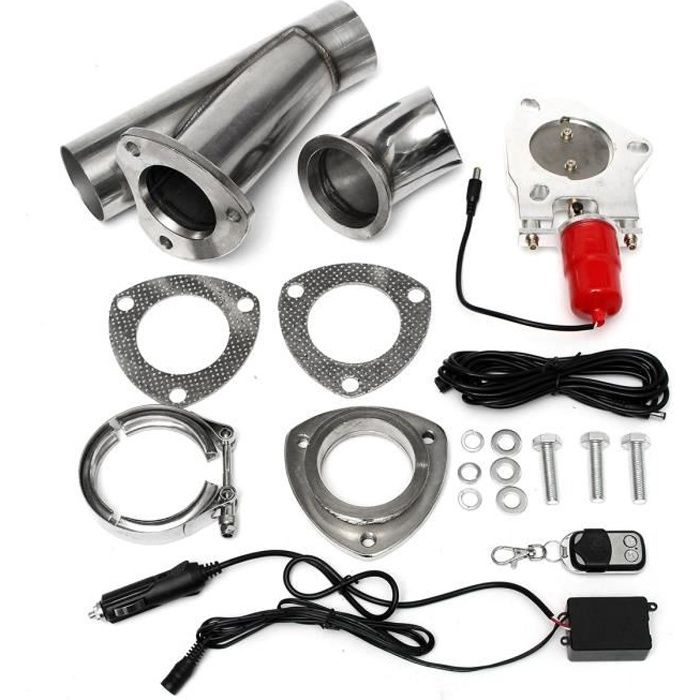 Car Remote Start System Kits 2Pcs 3"Electric Exhaust Downpipe Y-Pipe Valve One Controller Remote Kit Pioneer In-Car Remote Controls