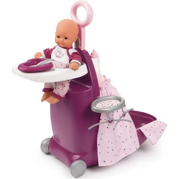 SMOBY - Baby Nurse - Valise Nurserie 3 En 1 - Dès 18 Mois - Jeux - Jouets