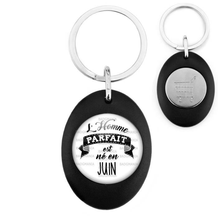 Auto Et Moto Porte Cles Humour Femme Idee Cadeau Anniversaire Fetes Noir Sur Blanc Porte Cles Noir Ovale Jeton Caddie La Femme Parfaite Est Nee En Avril