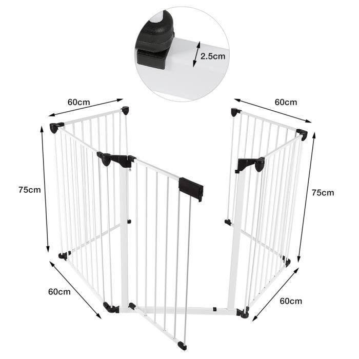 MENGDA Barriere De Securite Enfant - 180cm, Barrière De Sécurité