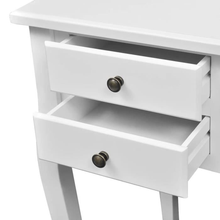 Bureau D'occasion Collégien/lycéen - Acier Noir Et Plateau Bois - 5 Tiroirs