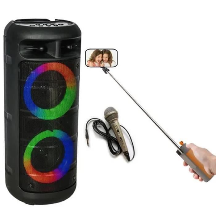 Enceinte Enfant Karaoke sur Batterie USB Bluetooth PARTY ALFA-2600 200W -  Micro - Enceinte Perche Selfie - Cadeau Anniversaire Fête - Cdiscount Jeux  - Jouets