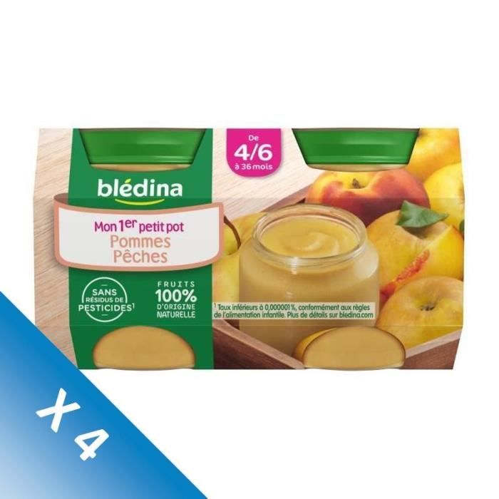 Lot De 4 Bledina Peit Pots Pomme Peche 4x130 G Des 4 6 Mois Achat Vente Verre Jetable Lot De 4 Bledina Peit Pots Pomme Peche 4x130 G Des 4 6 Mois Soldes Cdiscount