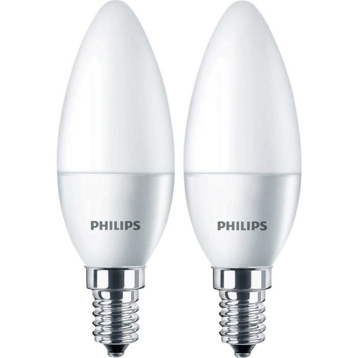 Philips Lot De 2 Ampoules Led Flamme E14 5 5 W Equivalent A 40 W Blanc Chaud Cdiscount Bricolage Philips Lot De 2 Ampoules Led Flamme E14 5 5 W Equivalent A 40 W Blanc Chaud Cdiscount Bricolage