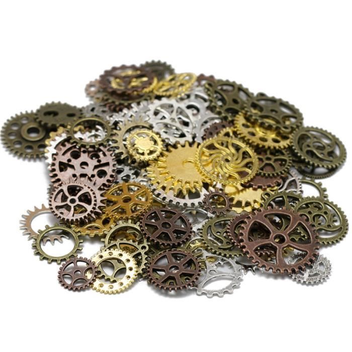 80 Pièces Accessoires Steampunk Mila-Amaz - Engrenages & Charms - DIY Bijoux