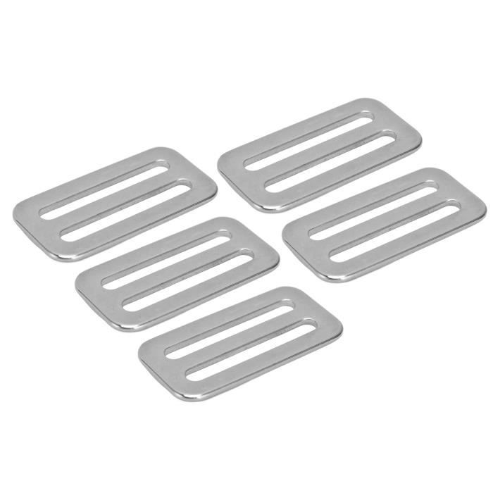 Lot De 20 Boucles Métalliques Pour Ceinture/harnais DIY - Argenté, 25x16x2.8 Mm | Idéal Artisanat, Réparation, Fabrication