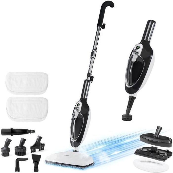 Nettoyeur Vapeur Main H2O X5+ - Balai Vapeur Multifonction Sols, Tapis, Vitres Sans Produit Chimique