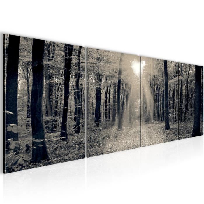 Runa Art Tableau Décoration Murale Paysage De La Forêt 150x75 Cm - 5