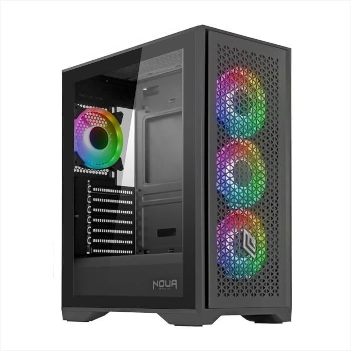 Utopia F502 Boîtier Pc Gaming Argb Mid-Tower Atx, 4 Ventilateurs Led ...