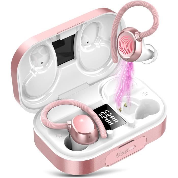Écouteurs Sans Fil Sport Bluetooth 5.3, Avec Micro Antibruit, HiFi