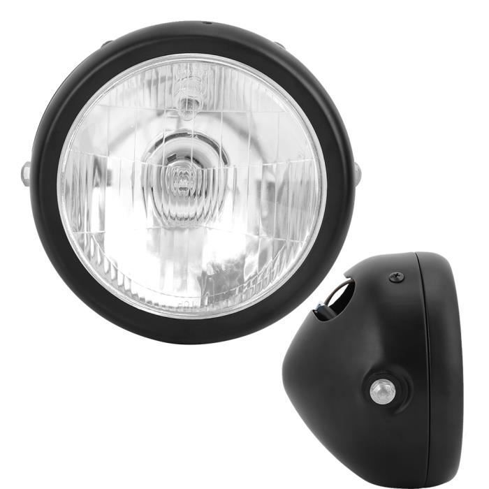 Ampoule Phare Moto Ronde 12V - Blanc Ou Ambre - Pour Choppers Et Custom - Diamètre 12.5cm