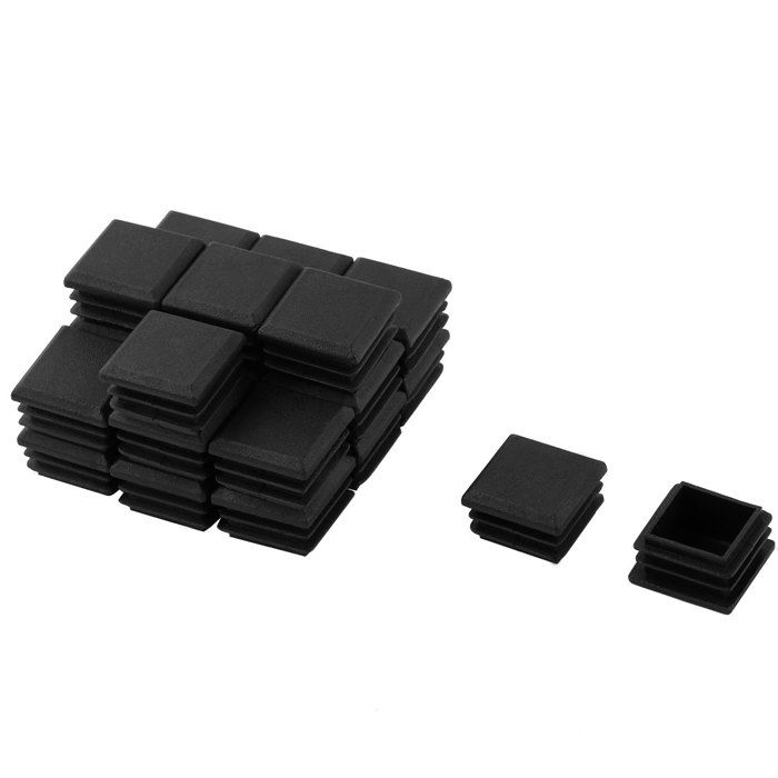 Sourcing Map 24pcs Embout Pied Chaise Bouchon Patin Tampon Capuchon Protection Jambe Meuble Plancher Caoutchouc Blanc 18mm Diamètre Intérieur