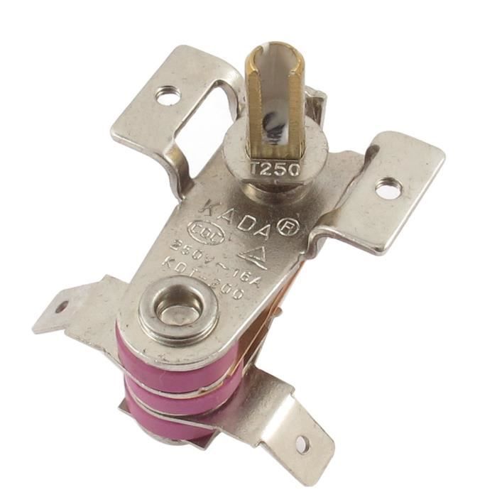 Thermostat Bimétallique 250V 10A/16A - Pour Friteuse, Grille-pain, Radiateur (Réglé à 90°C)