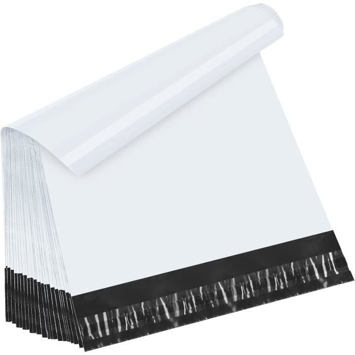 B4 Enveloppe Plastique, 60 Sacs d'exp?�dition Plastique,Blanches Opaque Envoi Postal Express Sacs 