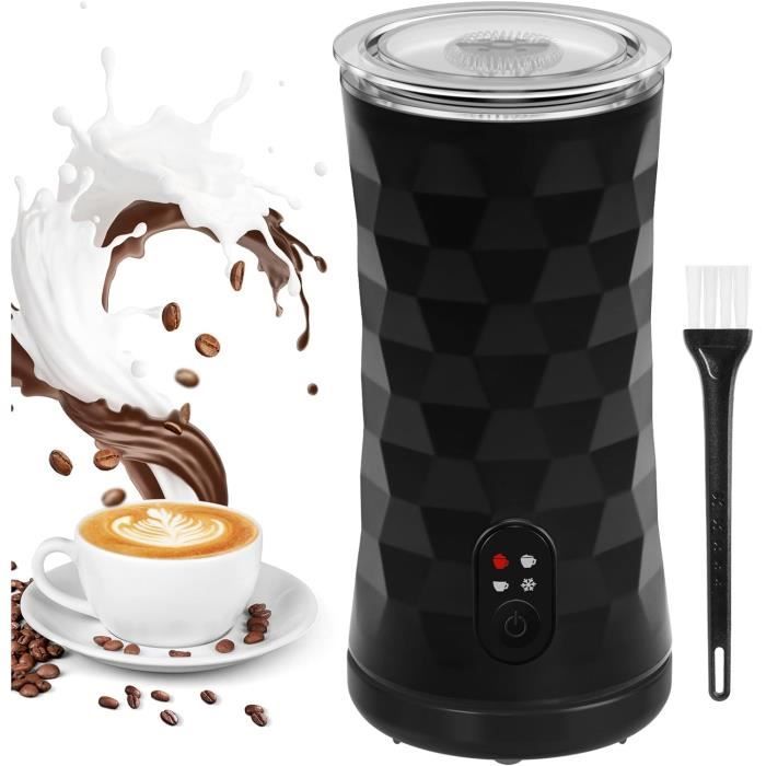 Mousseur à Lait électrique AMZCHEF 4 En 1 IPX6 - Mousse Chaude/froide En 80s, Chauffe-lait 240ml | Inox, Nettoyage Facile