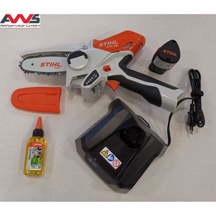 Coupebois sans fil STIHL GTA 26 SET avec batterie AS2 et chargeur AL1