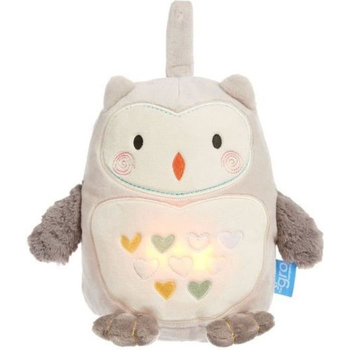 TOMMEE TIPPEE Grofriend Peluche Bruit Blanc Aide au Sommeil pour Bébé avec Veilleuse, Sons Apaissants et la Technologie CrySensor -