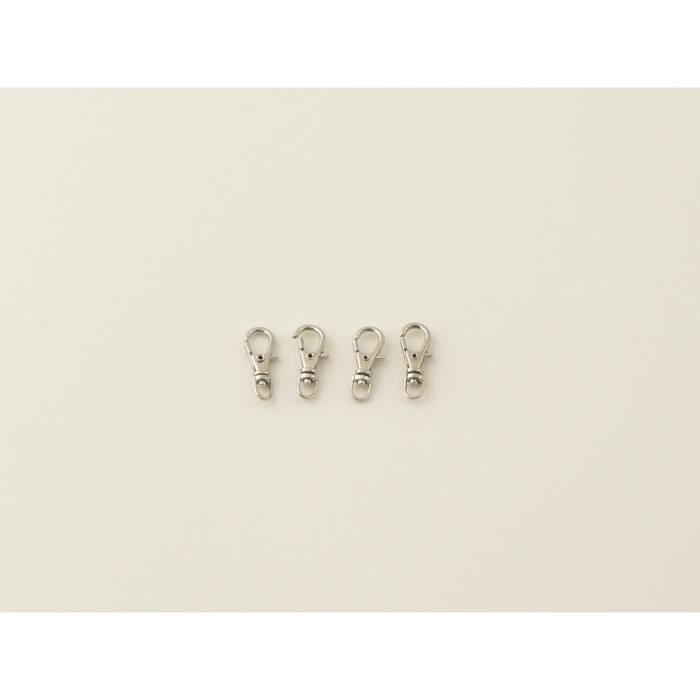 Lot De 10 Mousquetons Ronds En Alliage De Zinc Pour Porte