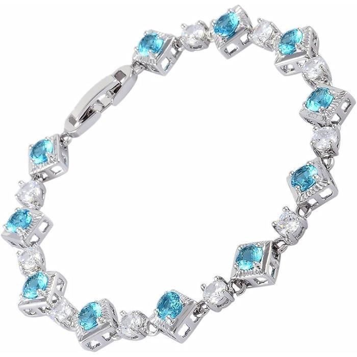 Boucles D'oreilles Pendantes 3 Pierres Cœur CZ - Or Blanc Plaqué, 43mm, 6 Couleurs Disponibles