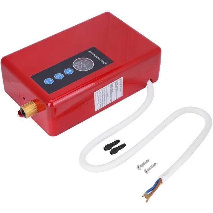 Mini Chauffe-eau électrique Instantané 3.5 KW - IPX4 étanche, Thermostat 30-60°C - Pour Salle De Bain, Cuisine, Camping-car