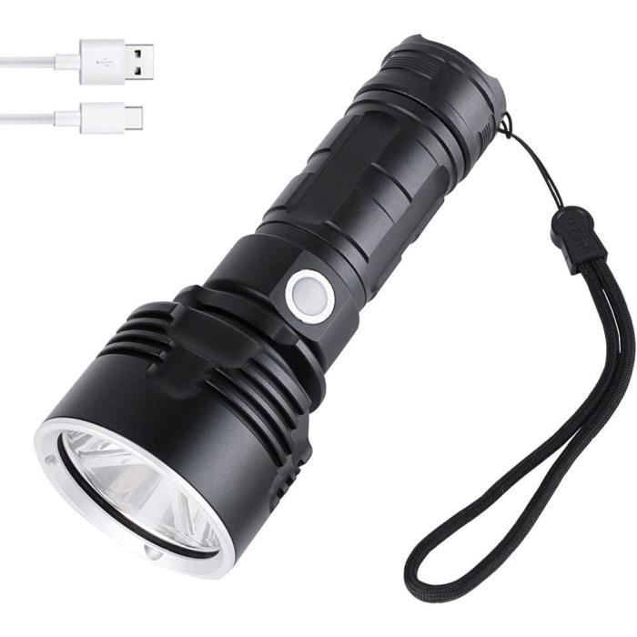 Lampe Torche Led Ultra Puissante 5000 Lumens Lampe De Poche Avec Une