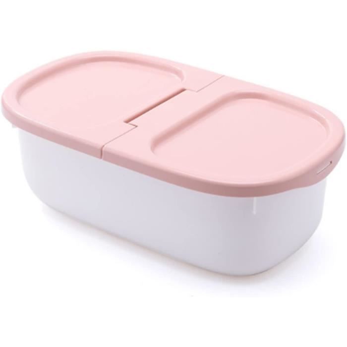 Duokon Conteneur à Riz Seau De Stockage De Riz PP Conteneur De Riz Couvercle Transparent