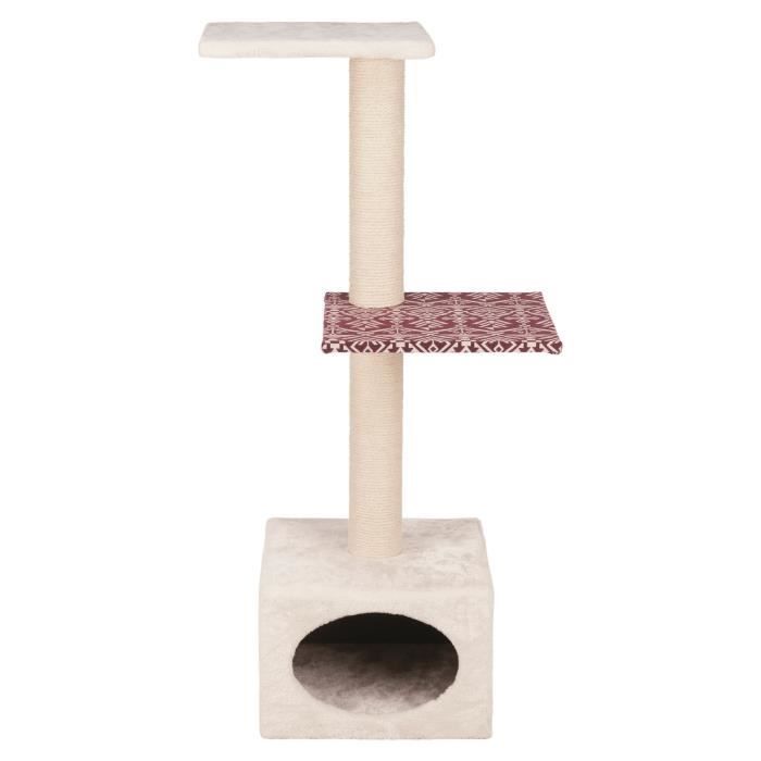Trixie Arbre A Chat Cleto 108cm Beige Et Rouge Lie De Vin Pour Chat Cdiscount Animalerie