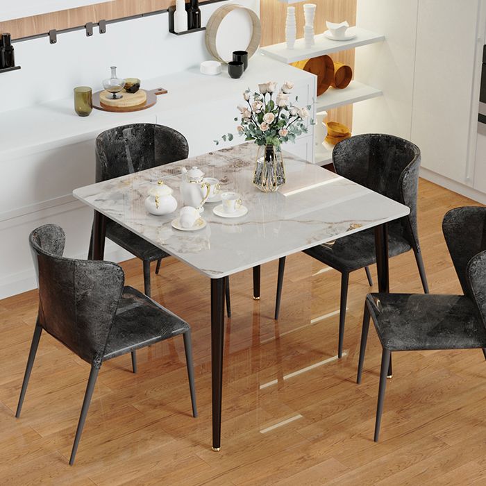 Table carrée pour 4 personnes salle à manger cuisine salon 80cm blanc gris  - RETIF