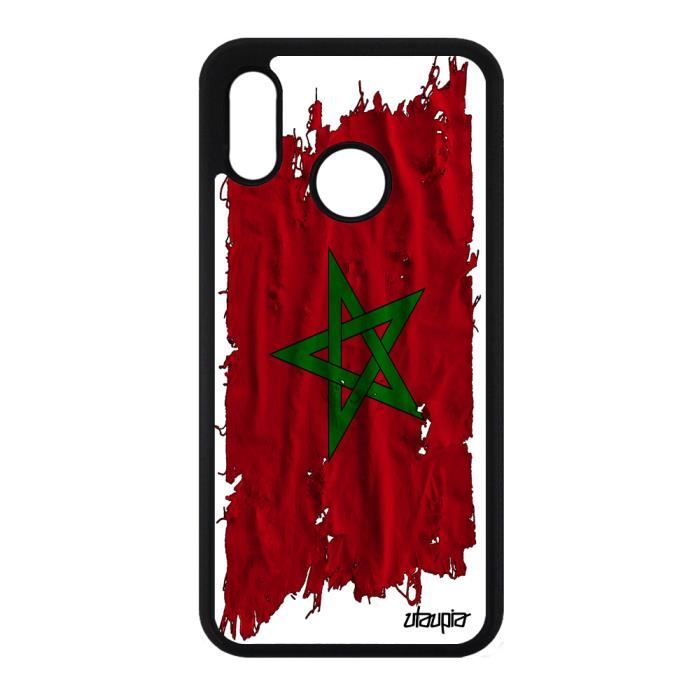 Coque Huawei P20 Lite Silicone Drapeau Maroc Marocain De