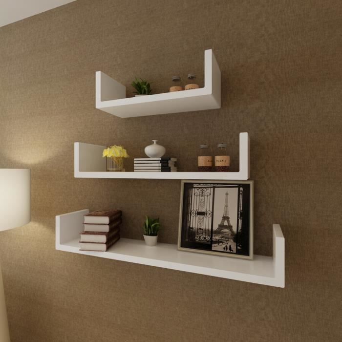 Etagere Murale Bois Blanc Achat Vente Pas Cher