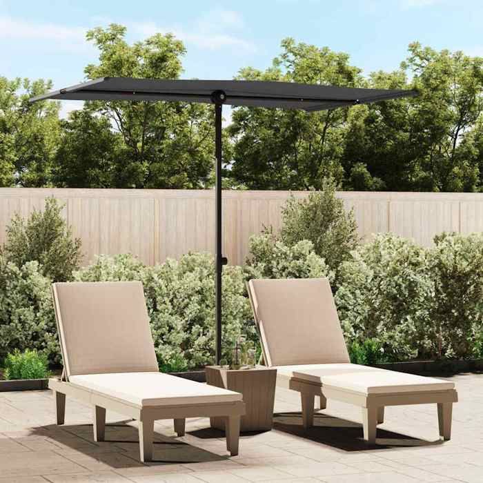 vidaXL Parasol de Jardin avec Mât en Aluminium Pare soleil de Patio Abri de Soleil Parasol de Terrasse Extérieur 2x1 5 47338 - vue 3