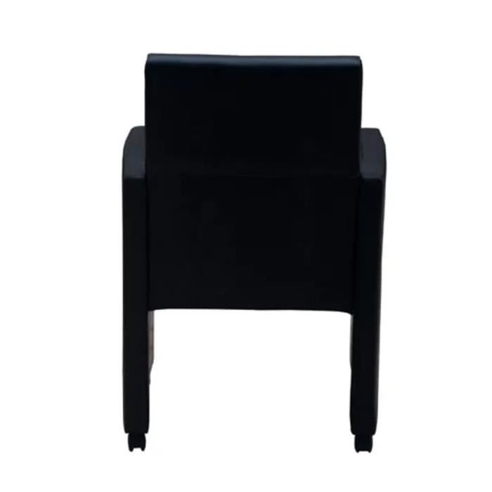 chaises de salle à manger - yosoo - lot de 2 - simili noir - design contemporain