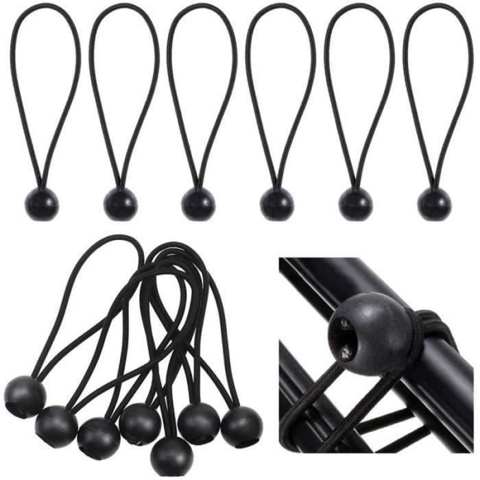 Lot De 30 Tendeurs En Caoutchouc Avec Boule - 10/15/20 Cm - Pour Fixation Bâches, Tentes, Auvents - Résistants Aux Intempéries