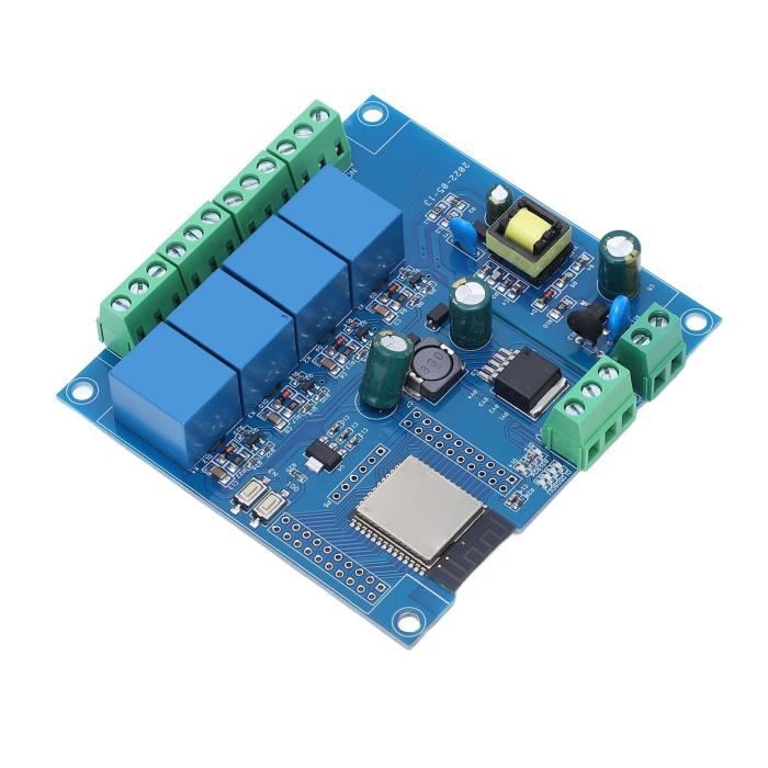 Fasizi Module Relais 4 Canaux ESP32 WiFi Bluetooth - Carte Domotique Intelligente AC220V