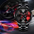 Montre de roue de voiture pour hommes Fashion Sport Quartz Mesh Rim Hub b6043-1