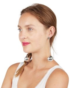 Boucles D'oreilles Pendantes Boho Avec 8 Boules Noires - Style Billard, En Alliage Argenté, Pour Femmes
